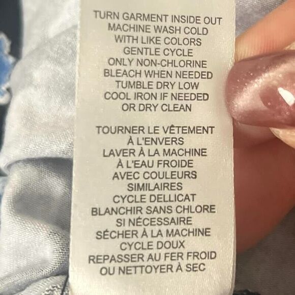 Workshop Republic Clothing Stretch T-Shirt Blue Floral Size XS/TP NWT MS… - Picture 8 of 9